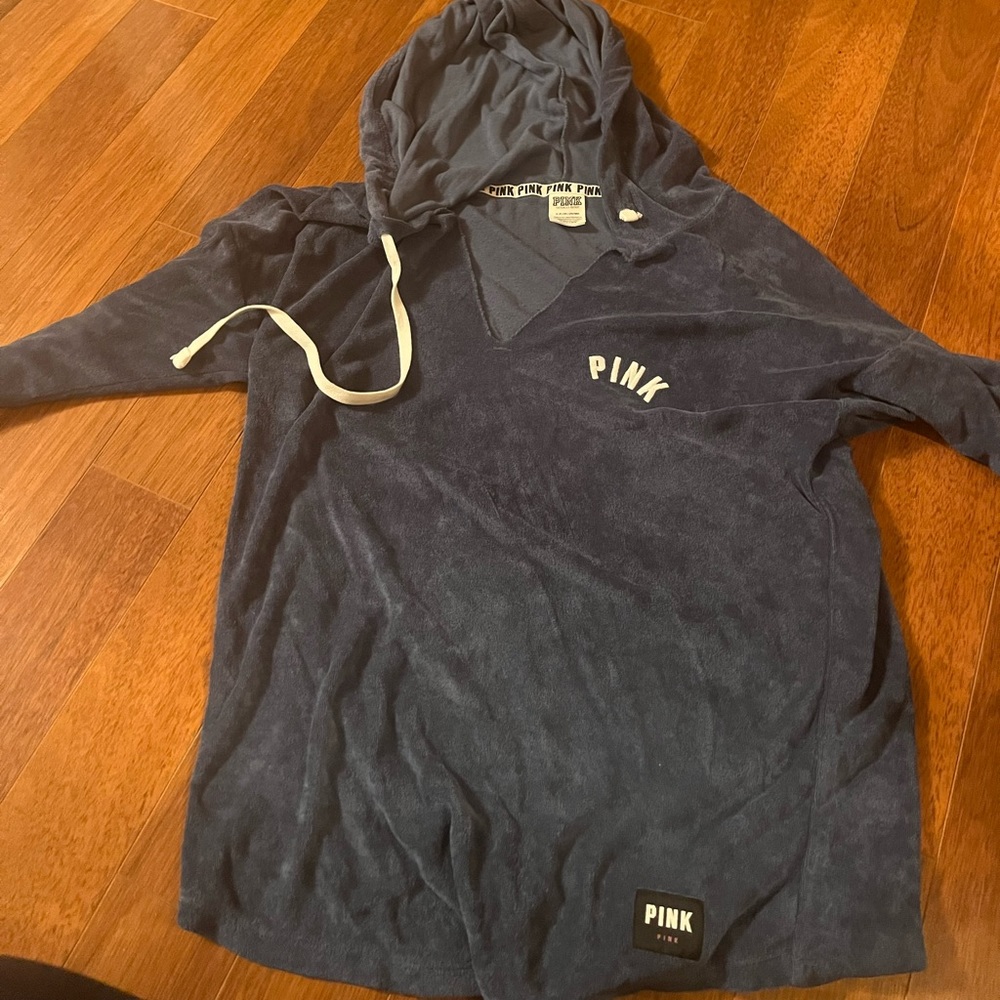 COPY - Pink blue terry sweatshirt